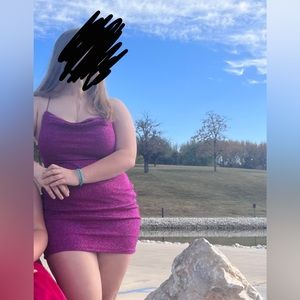 Pinkish purple dress only wore once in really good condition
